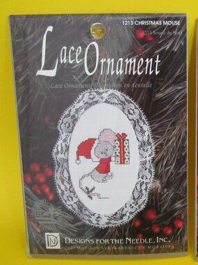 Vintage Christmas Lace Ornament kit MOUSE